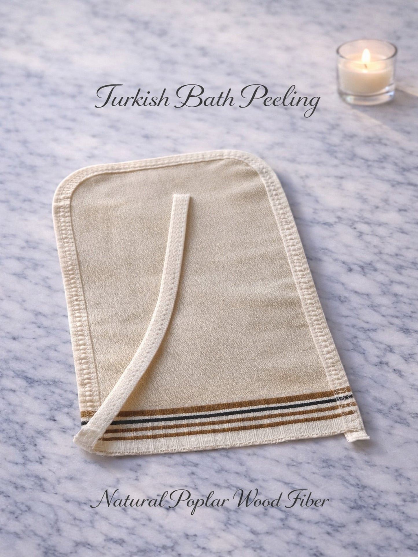 Peeling-Handschuh aus Pappelholzfaser – Natürliches Spa-Körperpeeling
